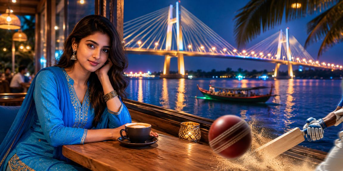 বরিশালে সালোয়ার কামিজ পরিহিতা তরুণী সচেতনভাবে ক্রিকেট বেটিং উপভোগ করছেন
